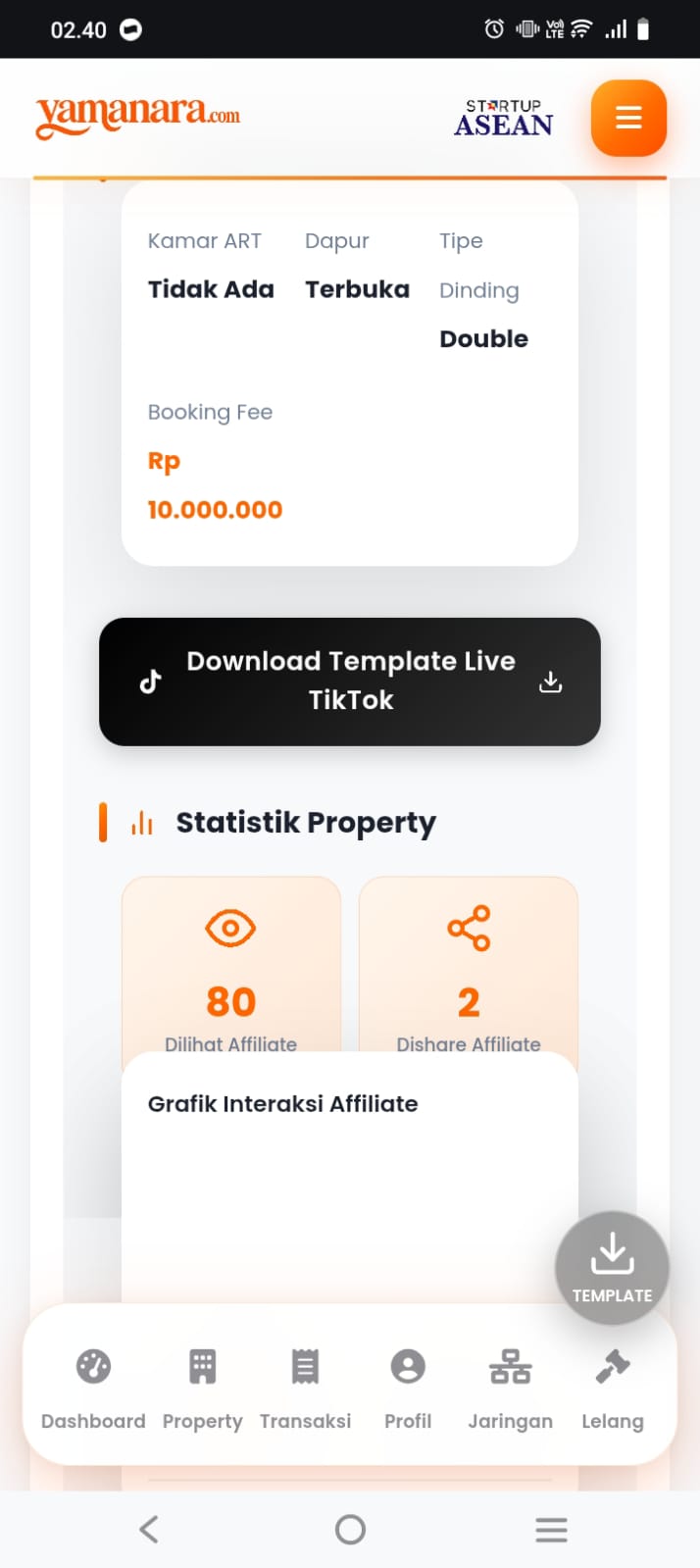 Template TikTok Live Properti